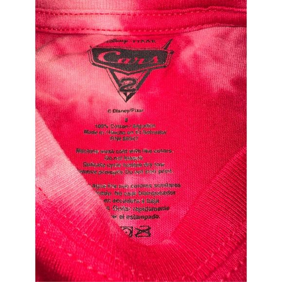 Disney Cars Lightning McQueen Bleached Tee - Picture 3 of 3
